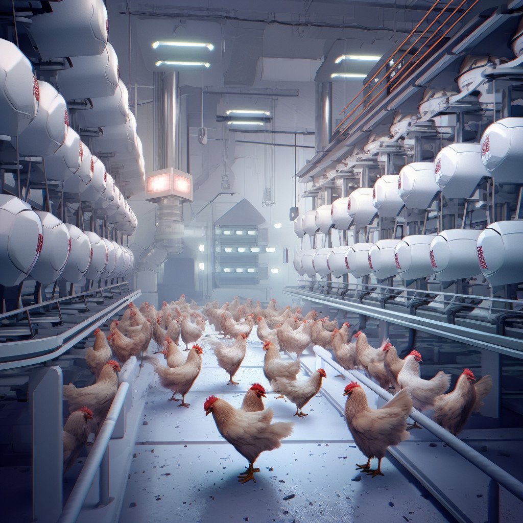 high tech chicken farm image
