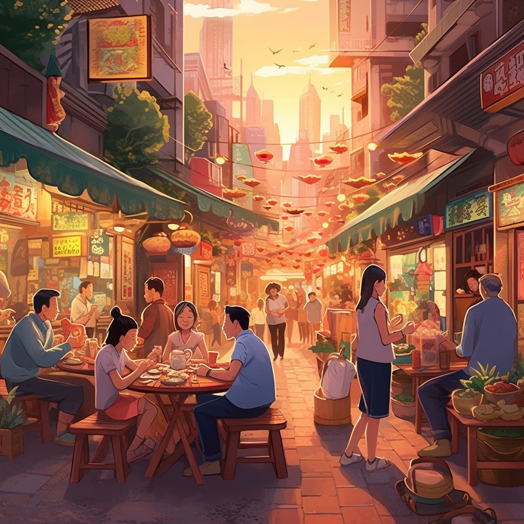 street food market image