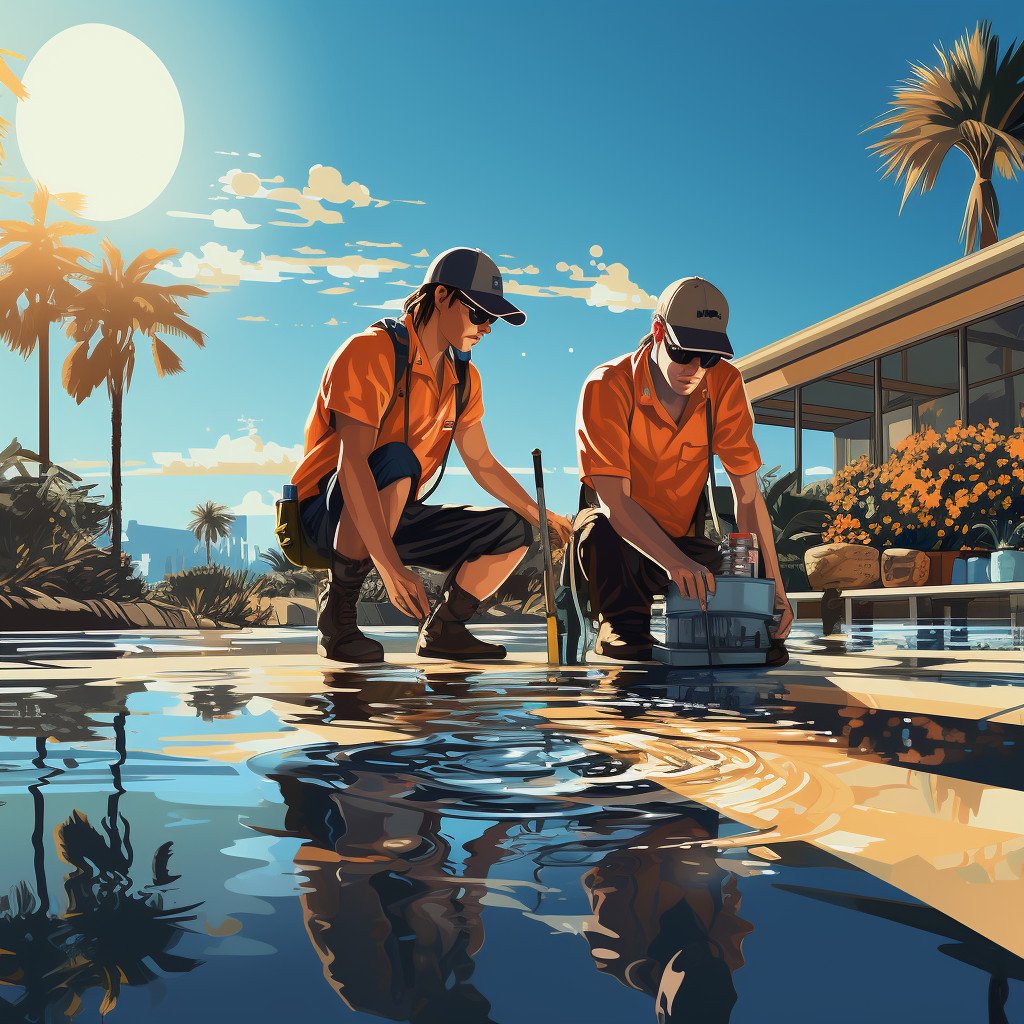 pool cleaning business image