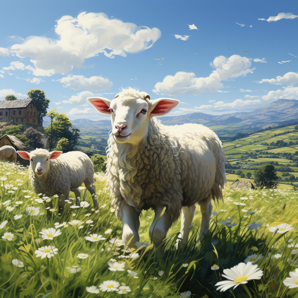 sheep farm image
