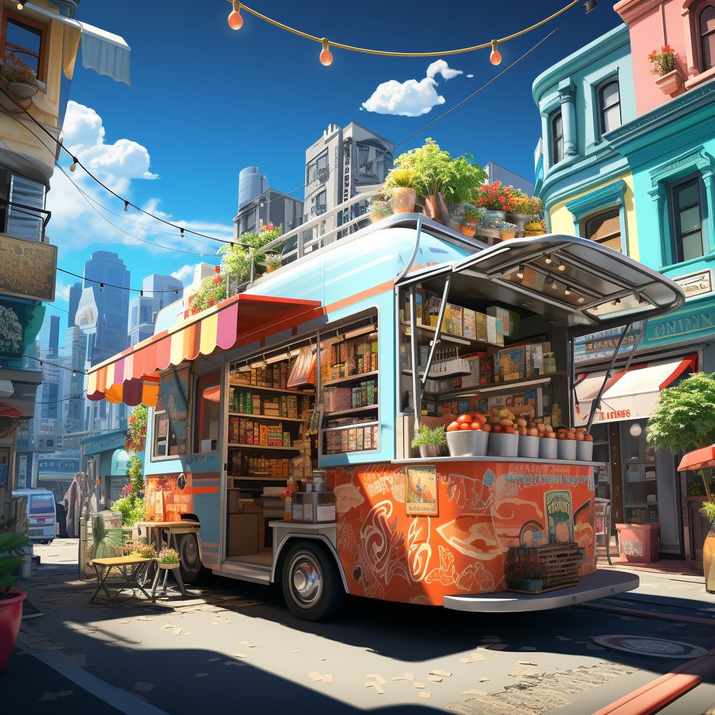 mobile food cart business image