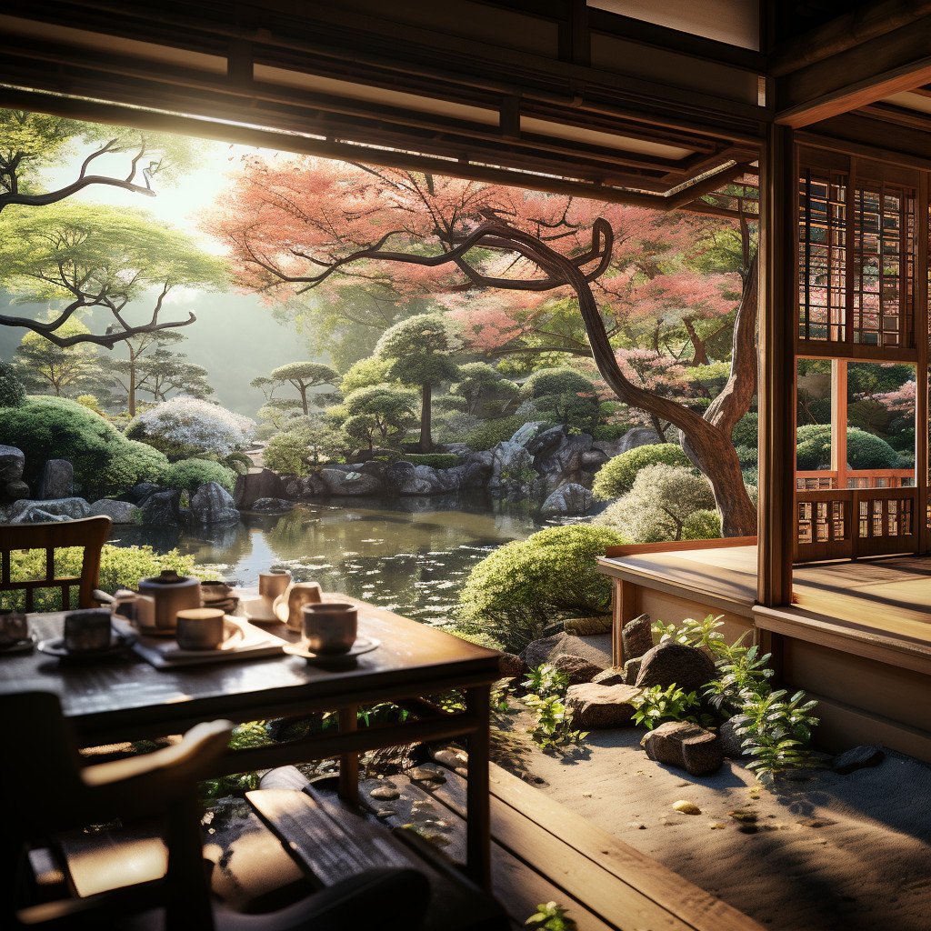 traditional japanese tea house image