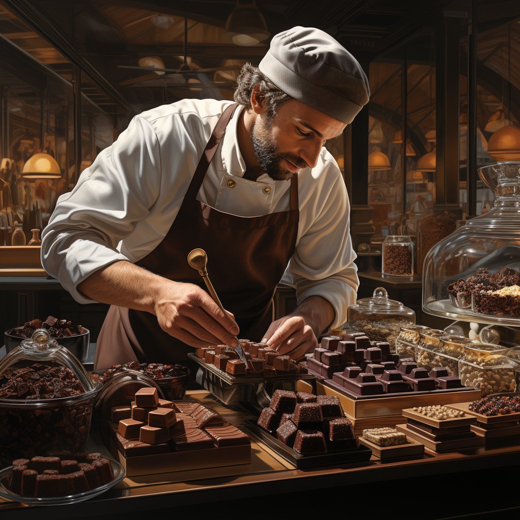 chocolate making business image