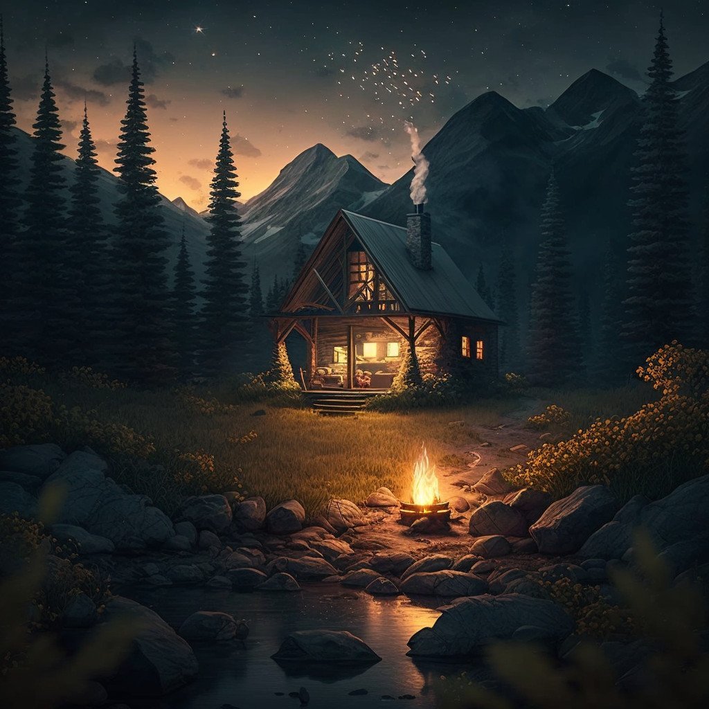 mountain cabin image